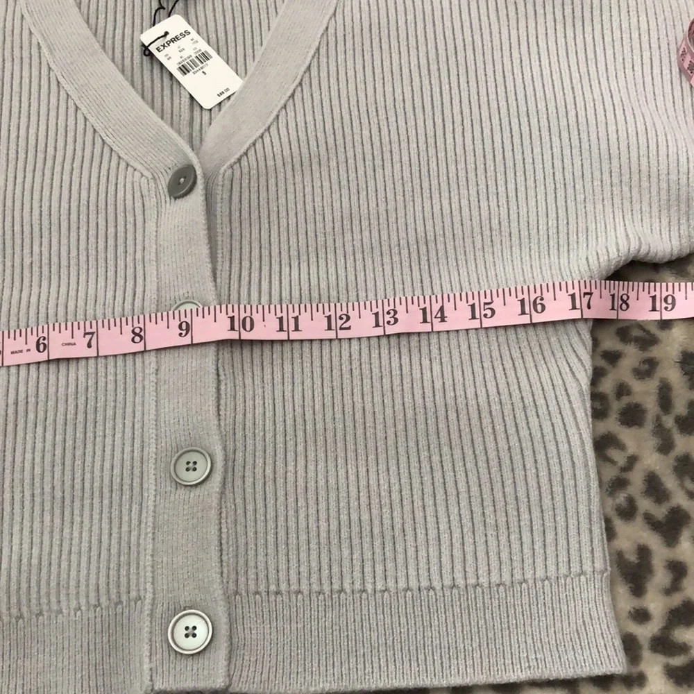 Express V-neck Dolman Sleeve Cardigan in Silver Heather Gray Size Small